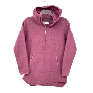 Smartwool Hudson Trail Fleece Hoodie Poncho Women's Size Medium Purple Wool